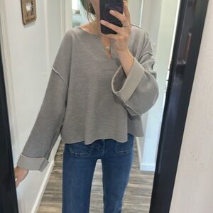 Oversized Gray Light Weight Sweater